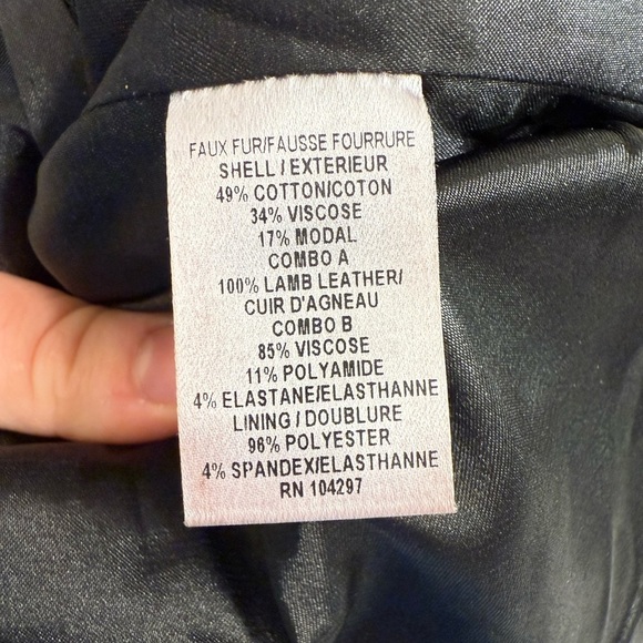 Milly Lambskin Leather Top Faux Fur Leopard Pullover - Picture 8 of 8